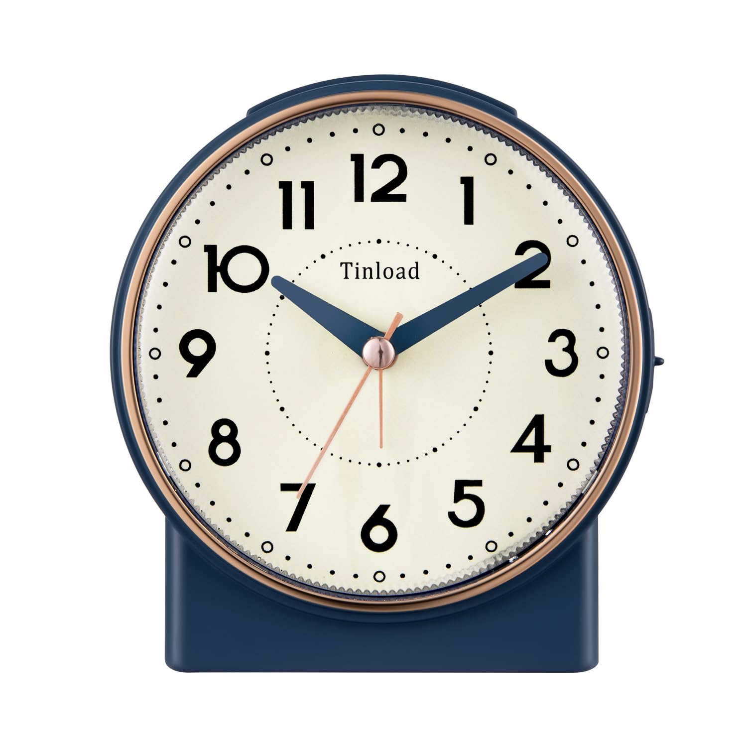 Tinload 4.3 Inch Retro Analog Alarm Clock in Retro Blue
