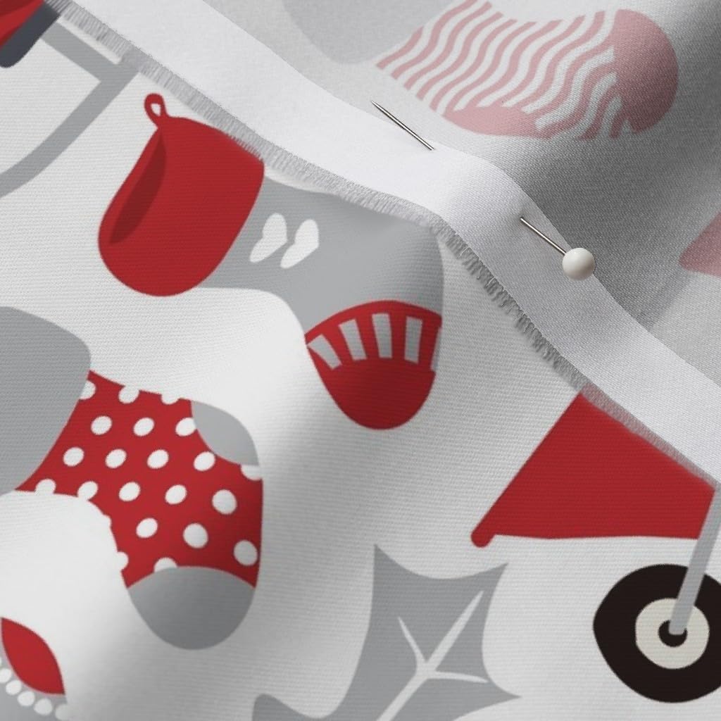 Spoonflower Fabric - Gnomes Christmas Elves Printed on Organic Cotton Sateen Fabric by The Yard - Sewing Quilting Apparel Home Decor