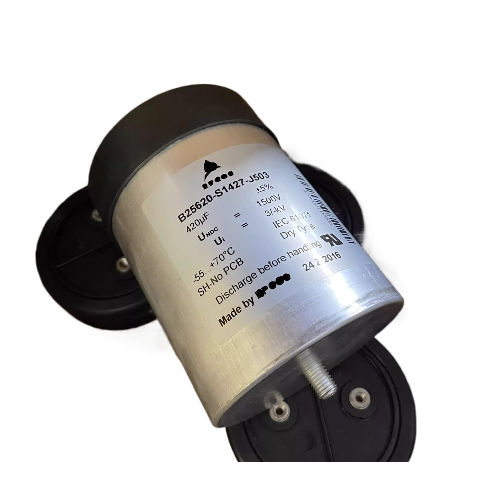 KSZHZYMGX B25620-S1427-J503 420UF 1500V Energy Charging Pile Capacitor 1pcs