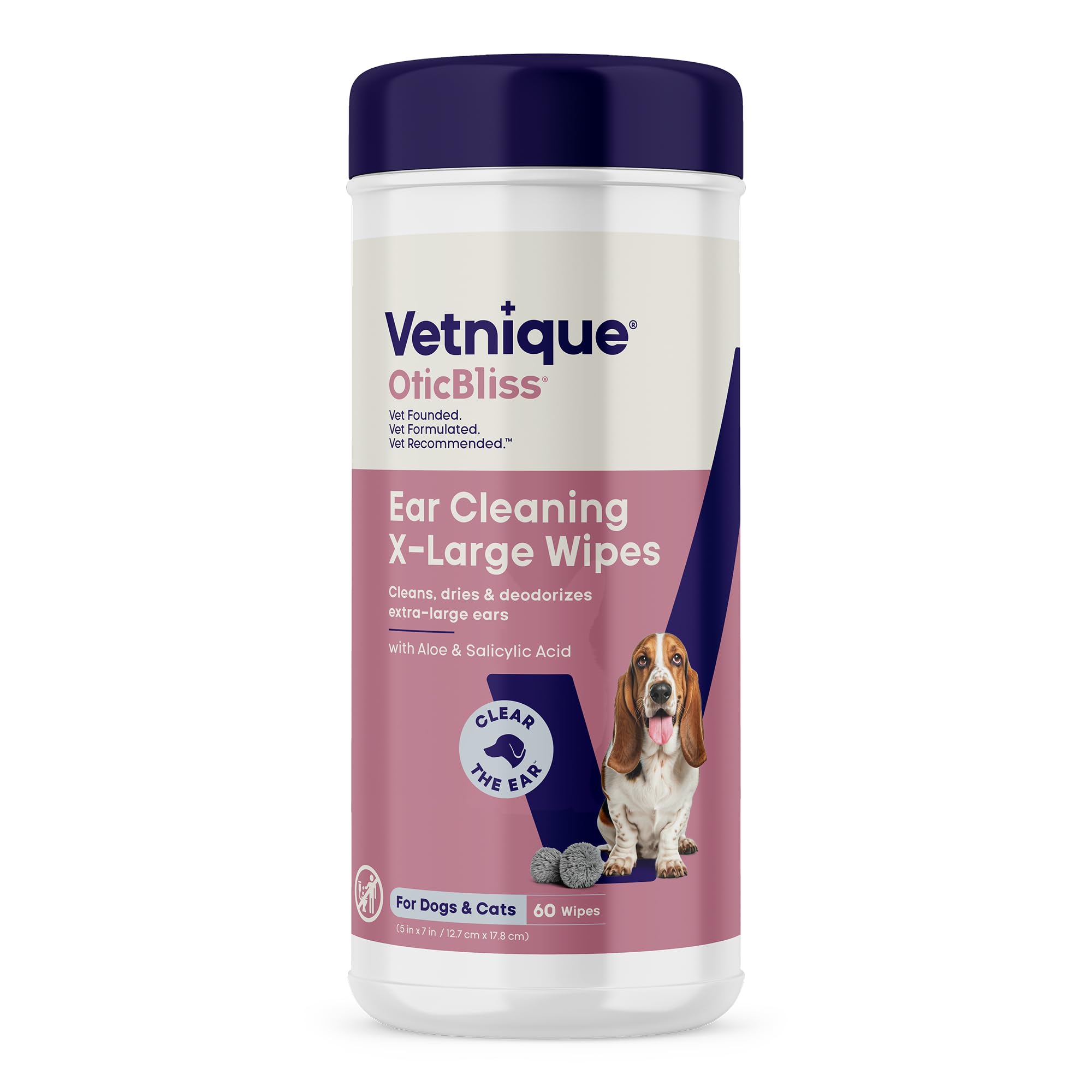Vetnique Oticbliss Dog Ear Wipes