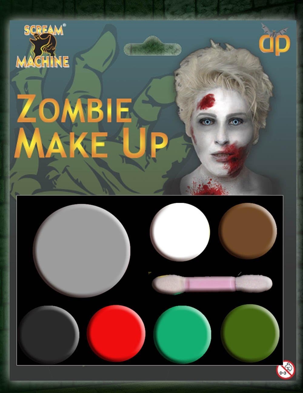Runway Splash HALLOWEEN MAKEUP MAKE-UP FACE PAINT ZOMBIE VAMPIRE WITCH DEVIL RED WHITE BLACK [Zombie Make up,]