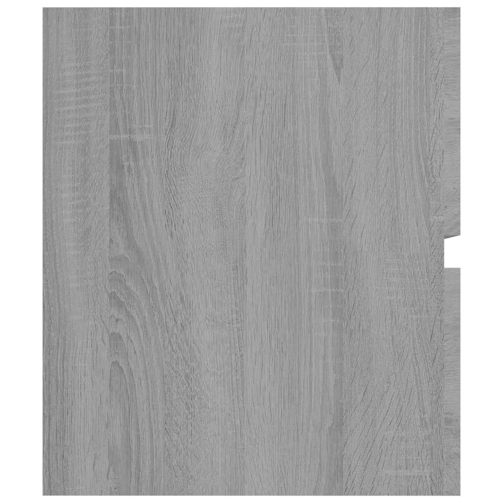 vidaXL Armoire de Lavabo Armoire de Salle de Bain Toilette Meuble de Rangement Intérieur Sonoma Gris 90x38,5x45 cm Bois d'Ingénierie