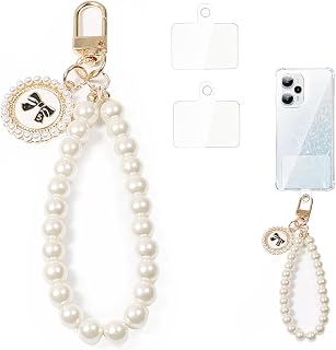 BendJoy® Universal Pearl Lanyard Keychain Phone Charm, Aesthetic Beads Pendant Wrist Strap Compatible With Most Cell Phone... Price In India