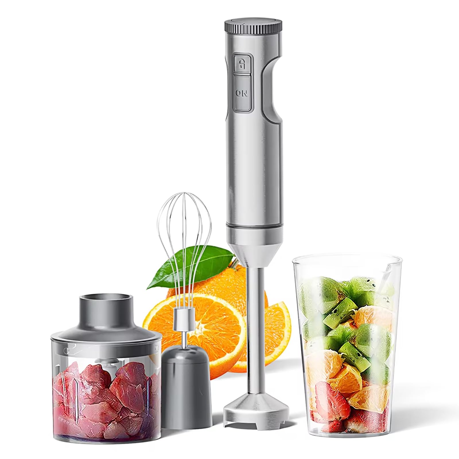 1000-w-stabmixer, Handmixer Mit 14 Einstellbaren Geschwindigkeitsstufen Und Mixstab Aus Edelstahl 304, Für Smoothies, Suppen, Säfte Und Schlagsahne