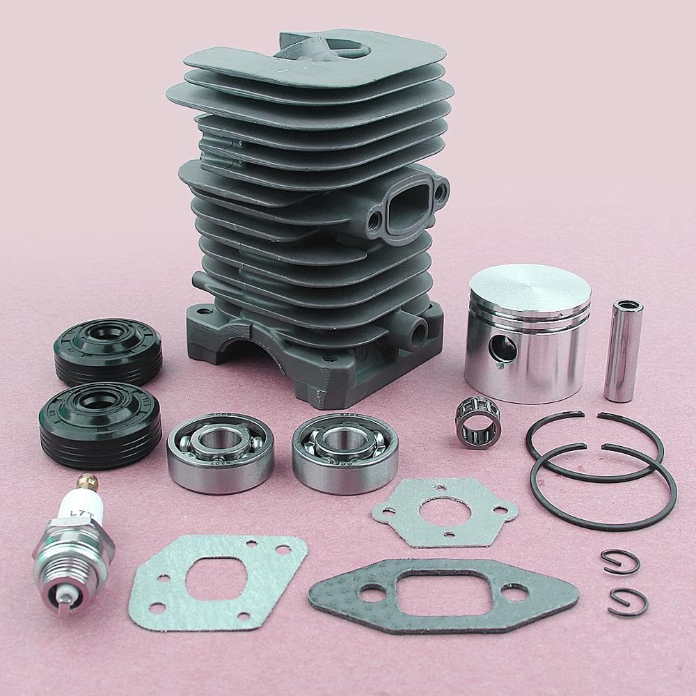 Kit cuscinetto a sfere scanalate for candela di accensione, cilindro e guarnizione for motosega da 41,1 mm, for Partner 350 Partner 351 Kit cilindro motosega