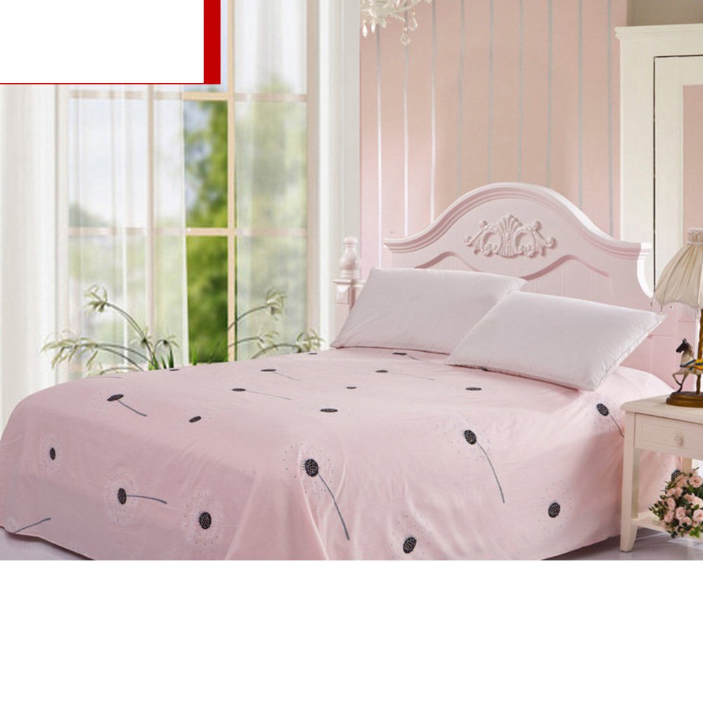Drap de lit en coton sergé résistant et respirant pour l'été 160x230 cm