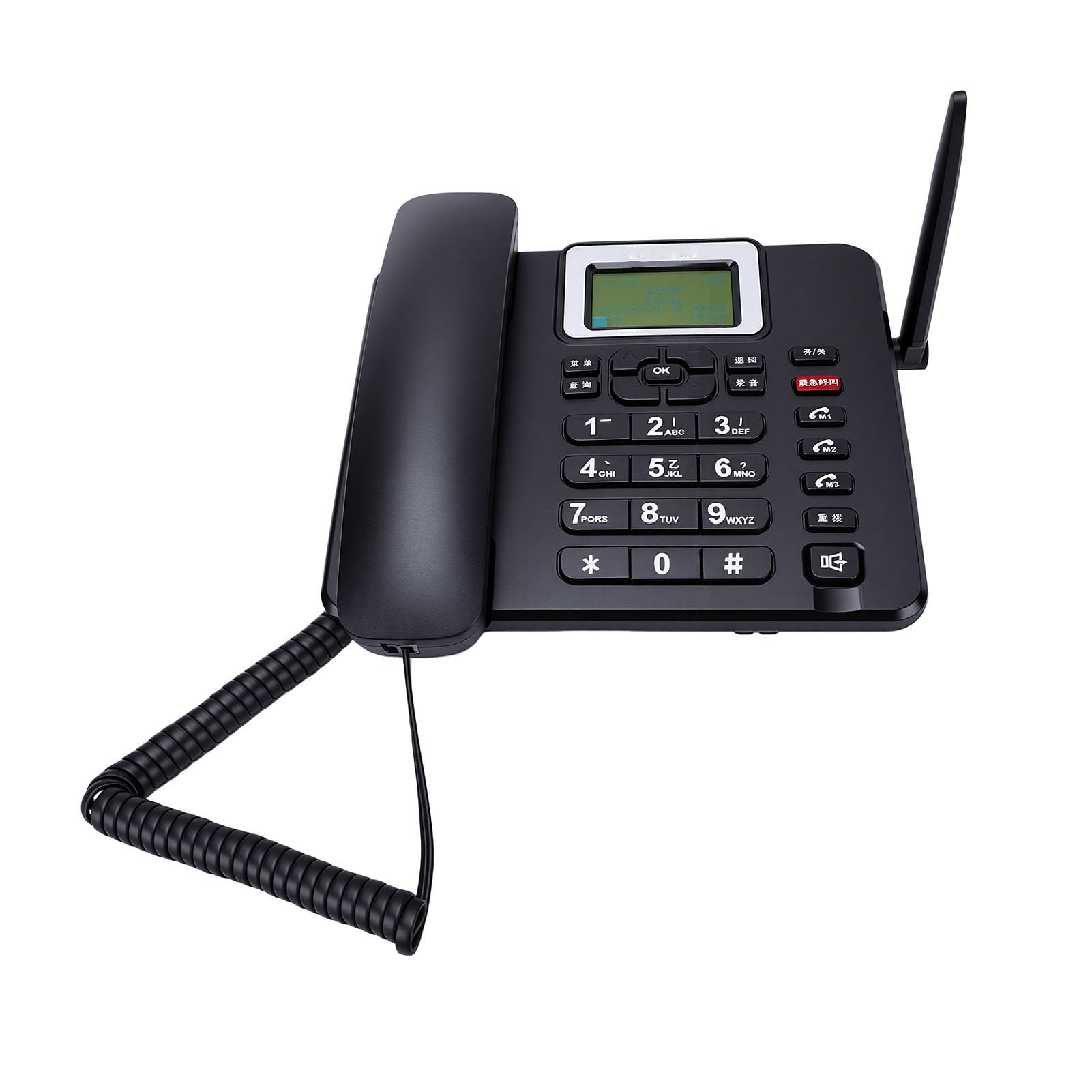 Fockety Telefono da Tavolo Classico GSM Wireless, Telefono Cordless Fisso Mobile Sbloccato 4G con Chiamata di Emergenza SOS, Cellulare retrò per Lavoro o Famiglia