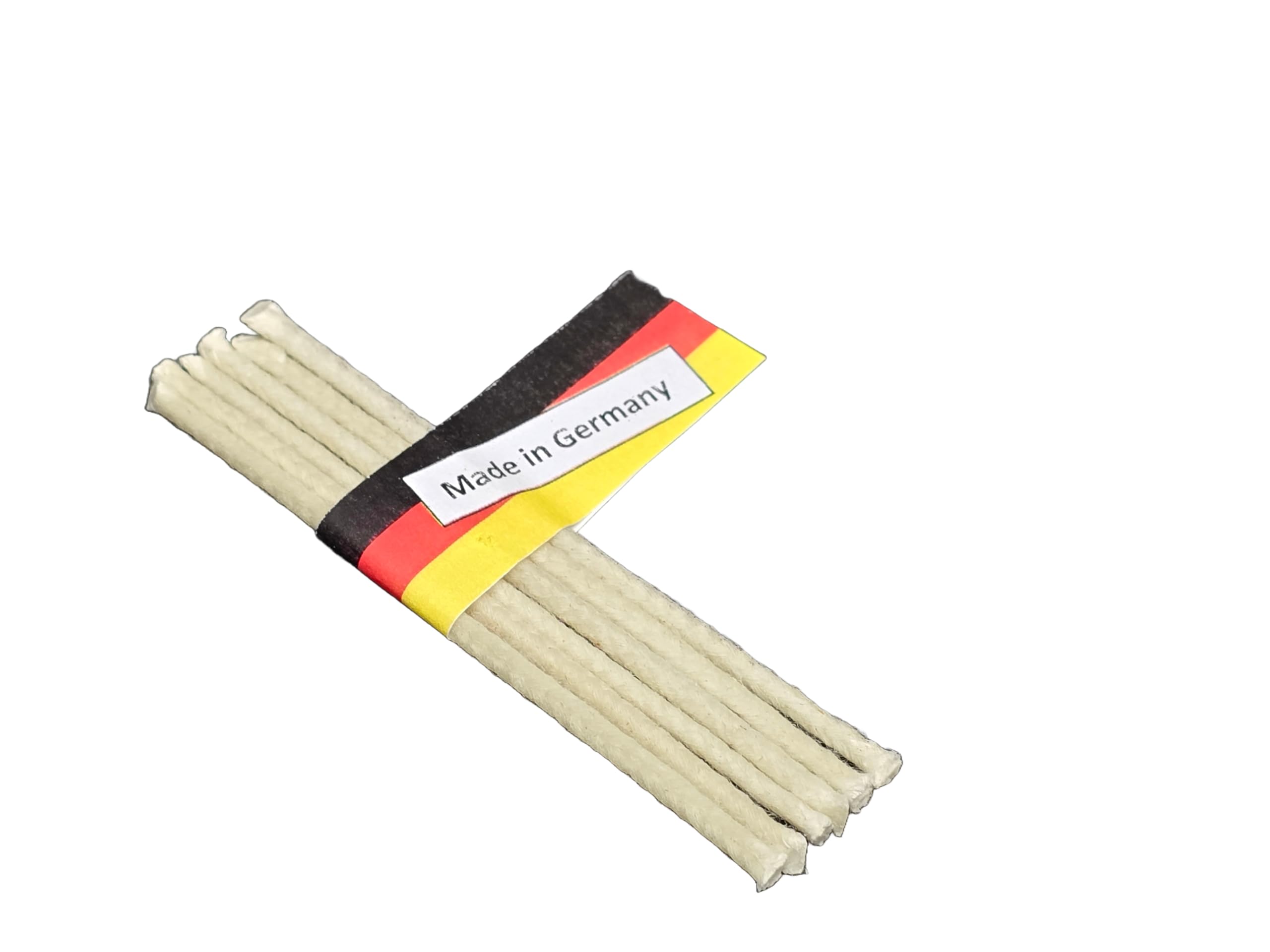 WOWOCON® WACHSFRESSER® 6x Glasfaser Dauerdocht ca. Ø3mm Länge ca. 8cm "Made in Germany" für Indoor outdoor Kerzen Tischfeuer Wachsfresser Kerzenfresser Schmelzlicht zum Wachs Kerzenreste schmelzen