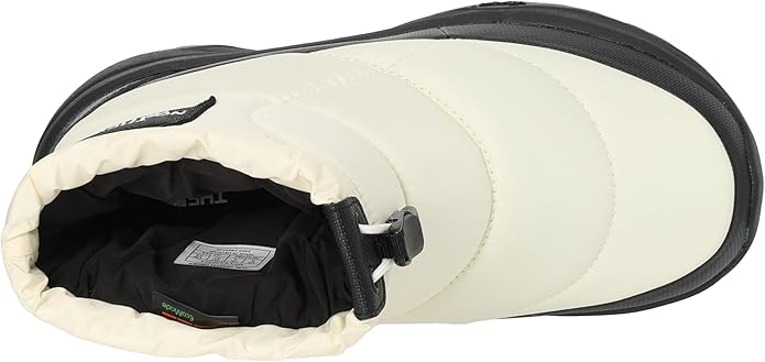 上から見たノースフェイス防寒ブーツNuptse Bootie WP Logo Shortの履き口とシルエット