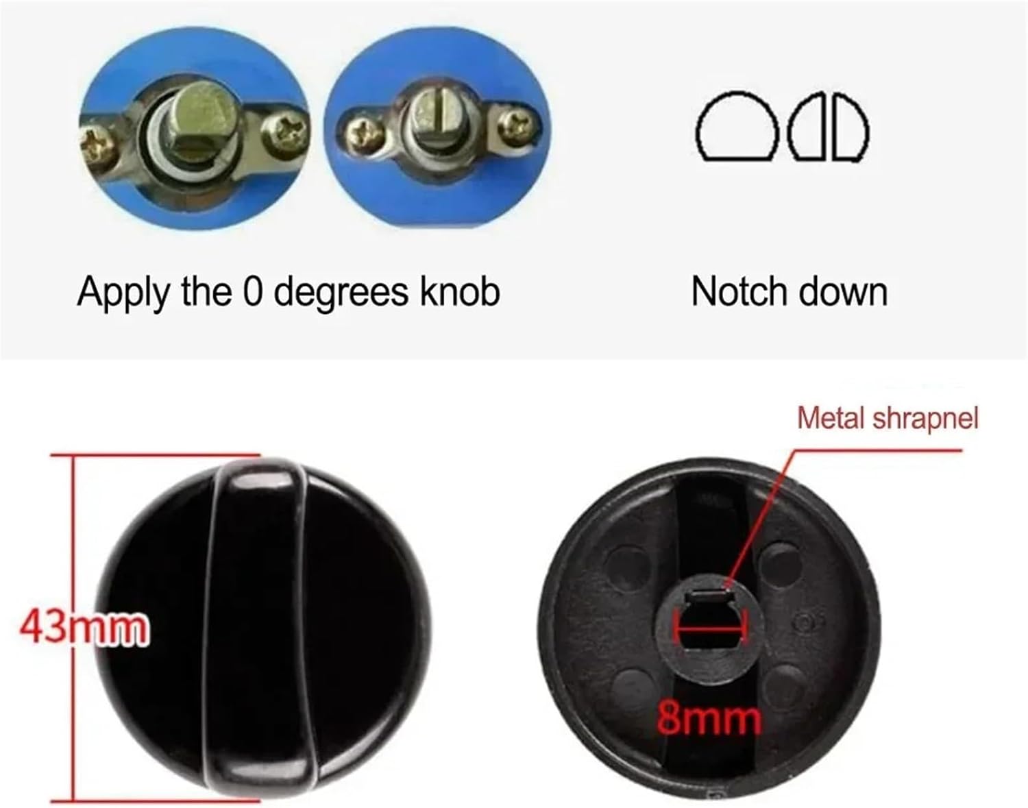 Gas Cooktop Control Knob 15pcs Replacement Stove Switch Repair Kitchen Cooker Accessories