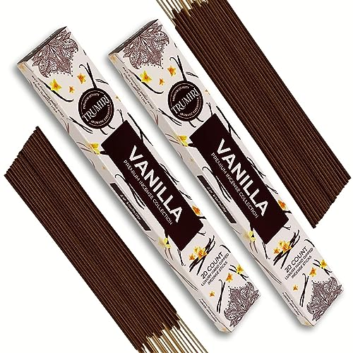 Vanilla Incense Sticks - Total 40 Insence-Sticks - Dual Pack of 20 Insense - Inciensos - Inscents - Natural Non Toxic Ingredients - Incents - Incence - Inscense - Insents