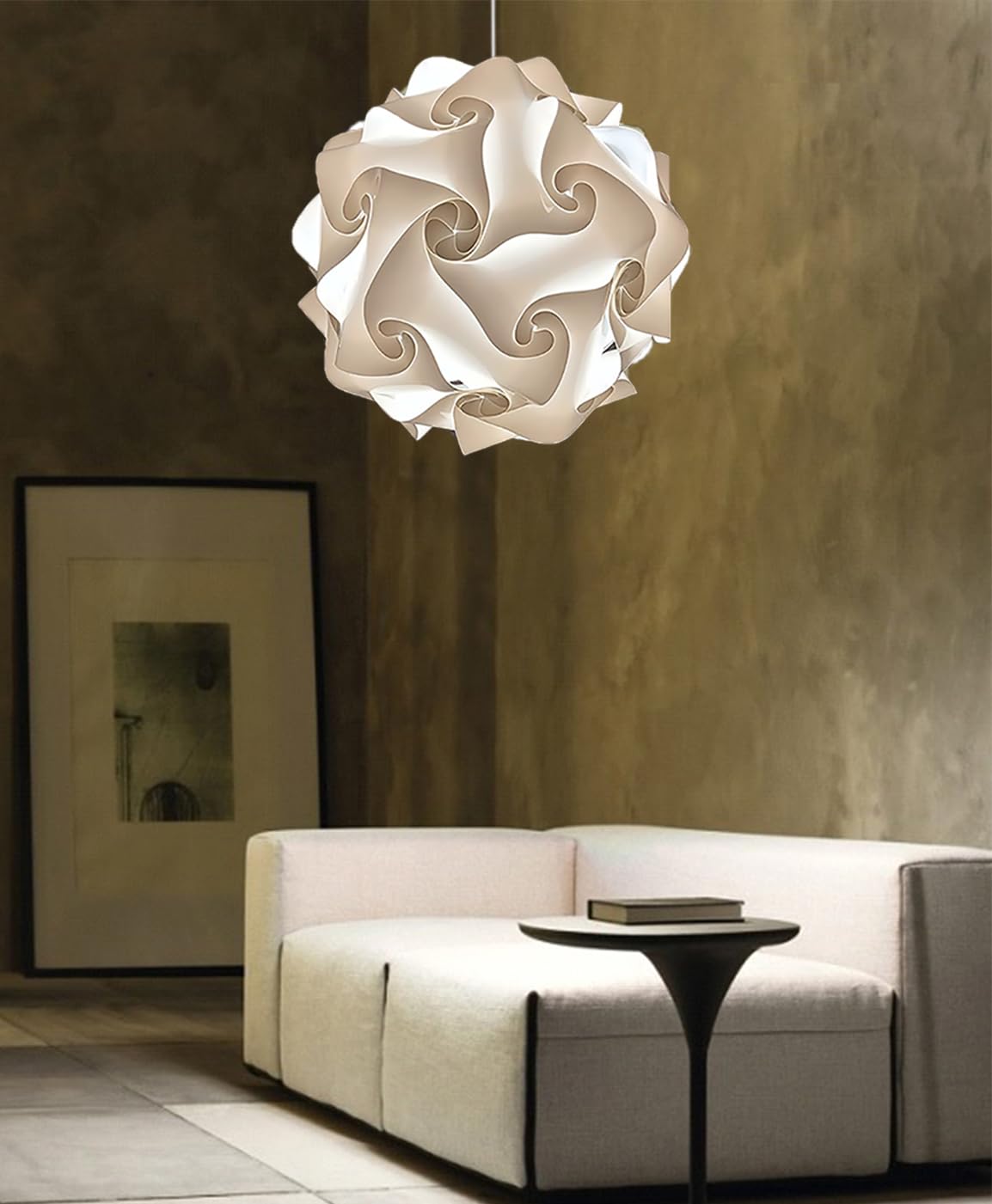 Lampadesign Lampadario da soffitto luminoso soggiorno camera da letto cucina moderno Led Fiocco 35 cm Lampada a sospensione sfera bianca sala pranzo bagno Illuminazione interni Vintage Lampadina led