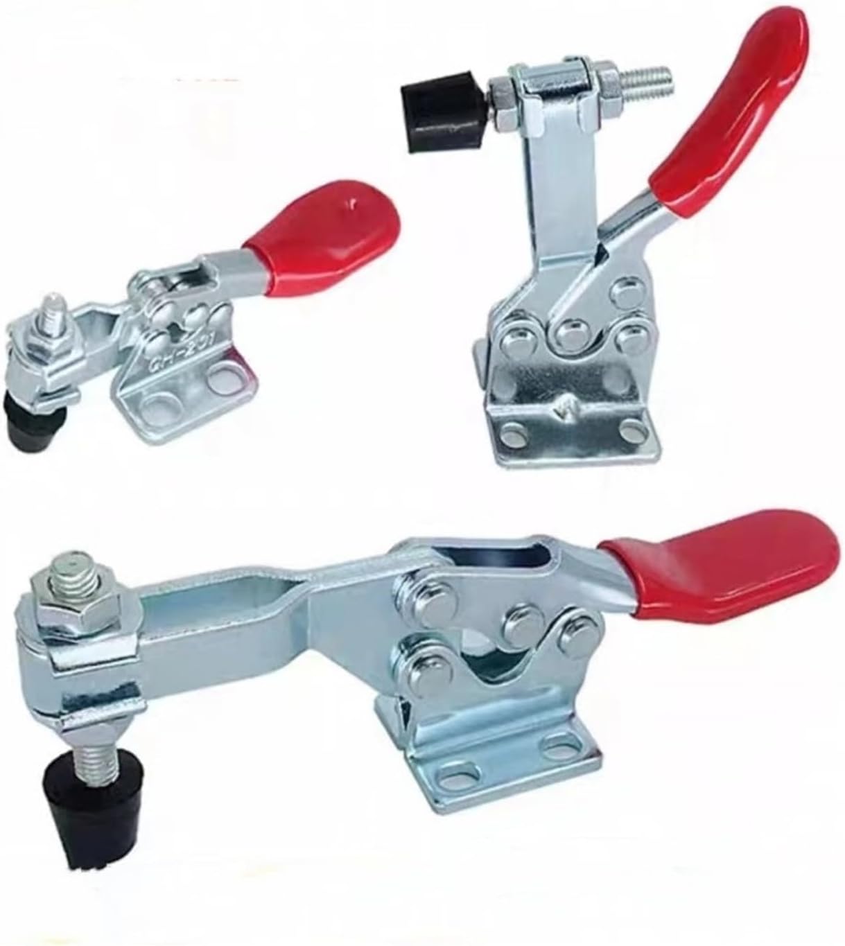 Toggle Clamp 1/2/4PCS Horizontal Quick Clamp Workholding Chuck GH-201 Engraving Machine Compressor Tool Clamps(GH-201C 1pcs)
