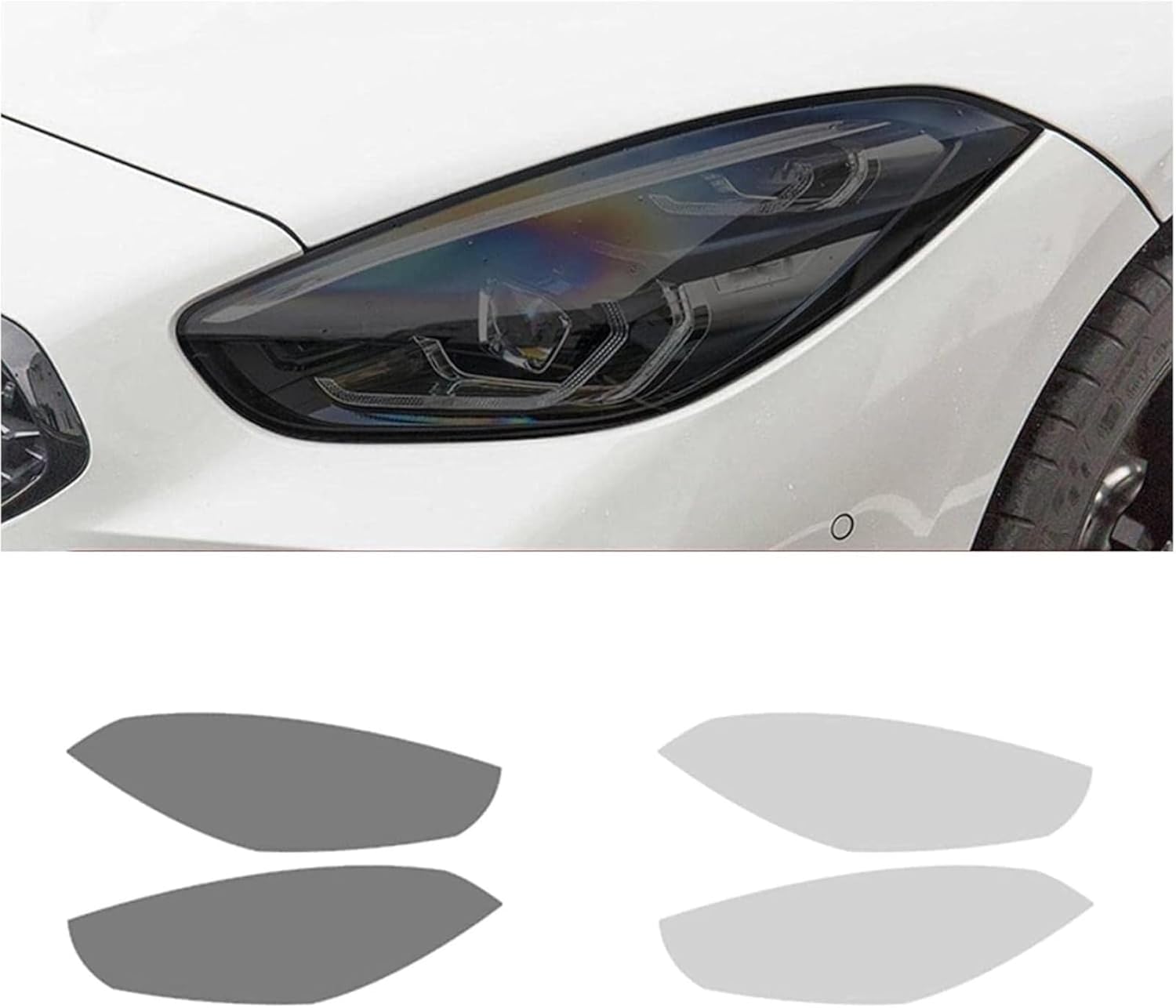 Car Headlight Protective Film,for Cadillac Ct6 2019-2020 TPU Transparent Transparent Black Car Headlight Film Anti-Scratch Sticker