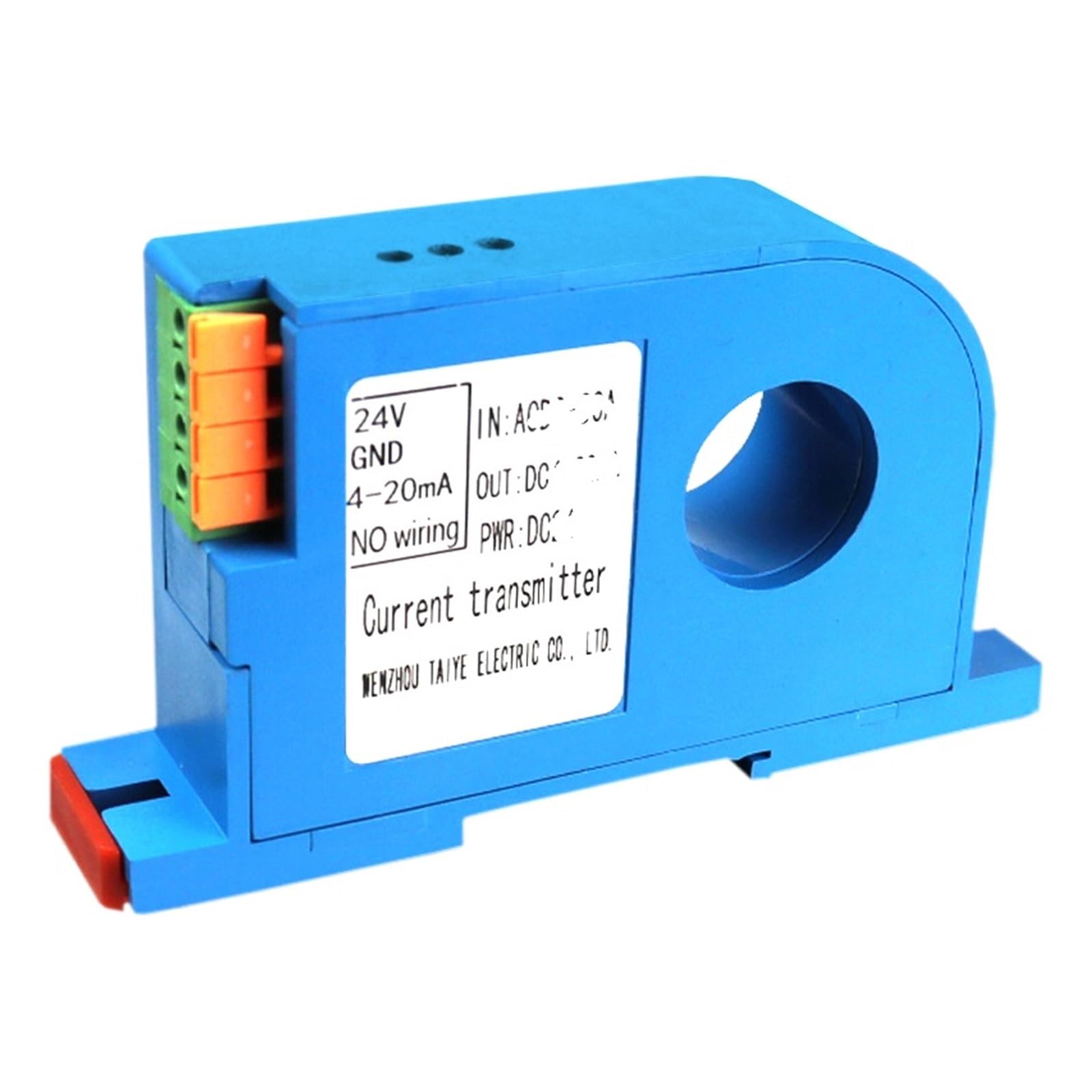 Stromsensor-Sender, Ausgang, Eingang, 0–10 V, 4–20 mA, Ausgang, Sensorkonverter, DC24V, Stromversorgung, 22 mm(20a,DC0-5V)