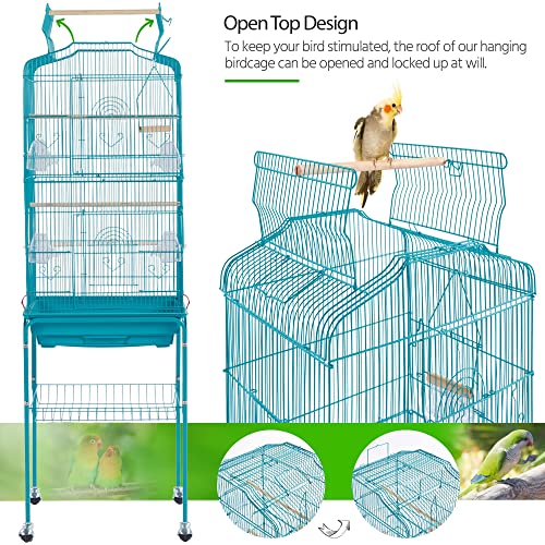 image for Yaheetech 64'' H Open Top Metal Bird Cage Medium Small Parrot Parakeet