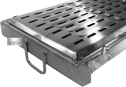 Miniatura 4 de Plancha de acero inoxidable de 32 pulgadas, parrilla superior plana, soporte reforzado con tacos inferior-doble estufa para barbacoa pesada Plancha