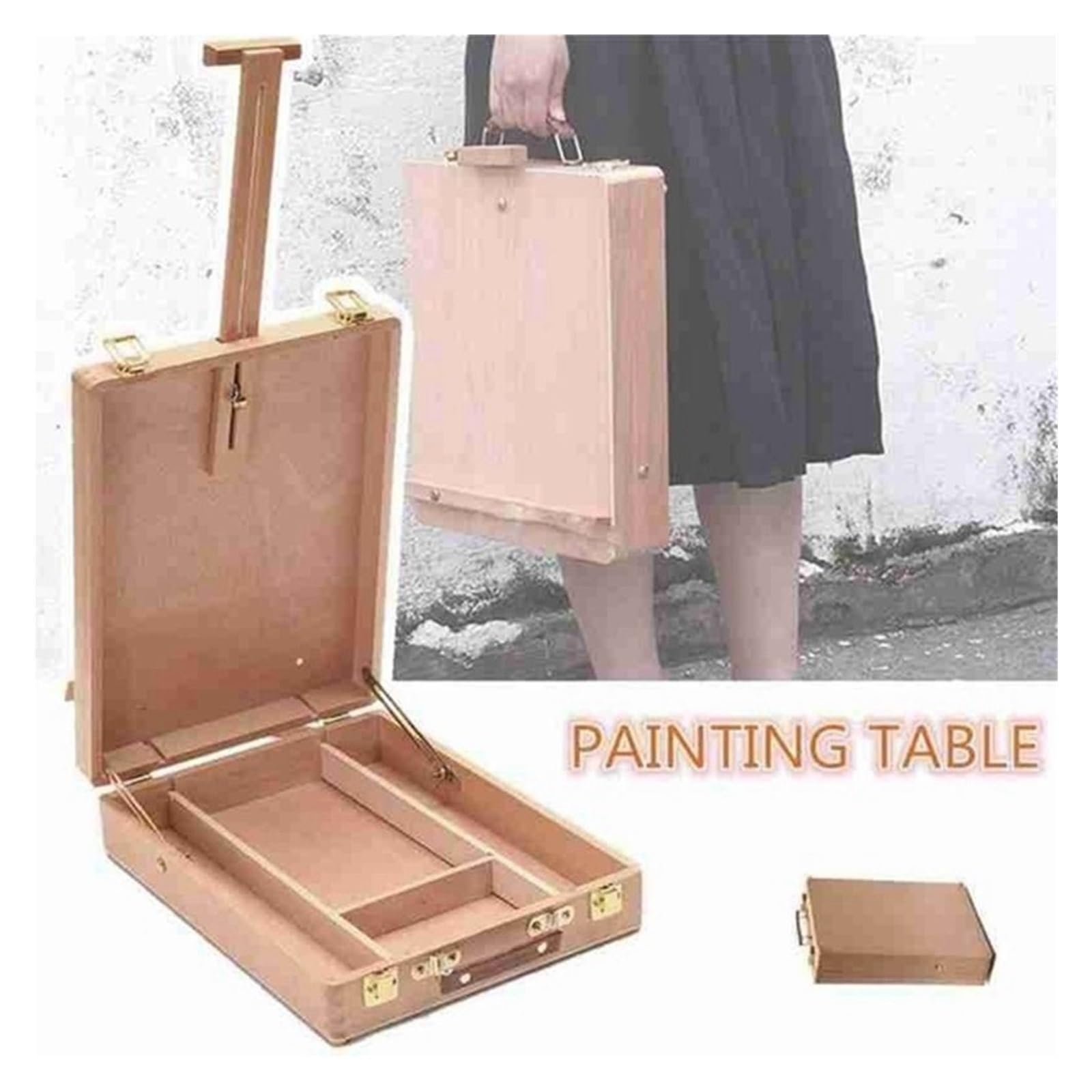 Suministros de dibujo escritorio arte artista madera pintura al óleo bosquejo caballete