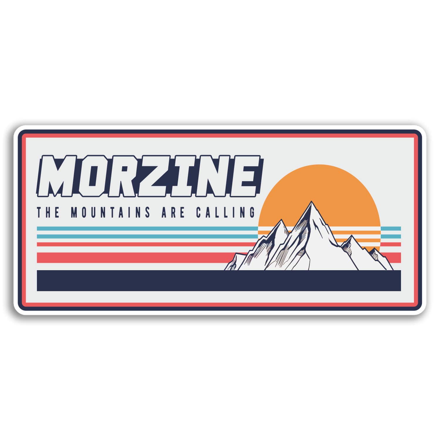 2 x 10cm Retro Morzine Vinyl Stickers - France Ski Sticker Laptop Luggage #20000 (10cm Wide)