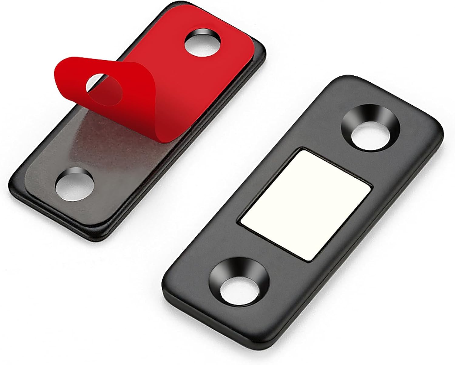 Paquete de 8 imanes de puerta de gabinete ultra finos para pegar en el gabinete magnético para mantener el cajón cerrado, cierres magnéticos de