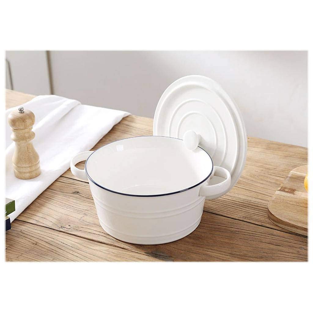 Keramik-Suppenschüsseln mit Griff Instant-Nudeln im japanischen Stil mit Member-White-2000ML