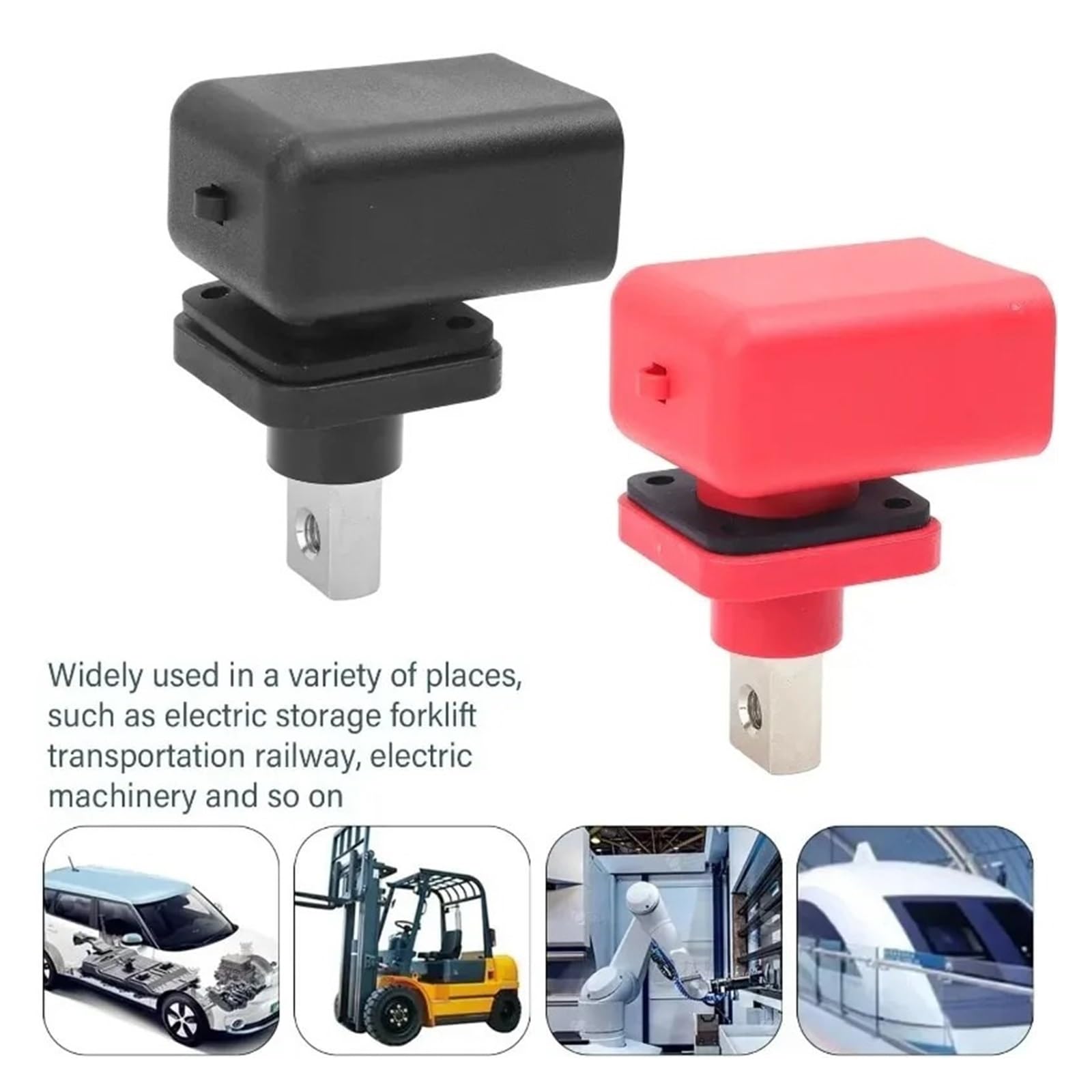 Conector de terminal batería totalmente cobre 120A 200A | Terminales de alta corriente Enchufes de almacenamiento de energía(200A- Red,5PCS)