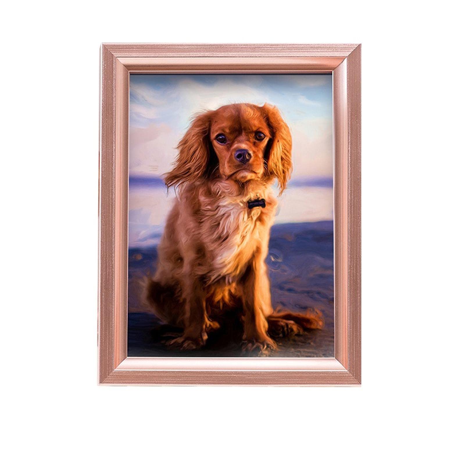Hemore Rose-Gold Picture Frames Resin Photo Frame Family Photos Tabletop Wall Decor A4（21*29.7Cm）