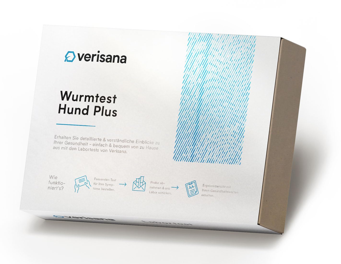 Verisana | Wurmtest Hund Plus | Umfassende Parasitenprüfung | Schützen Sie Ihren Hund vor Lungenwürmern, Giardien und mehr | Einfache Probenentnahme zu Hause