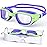 Zeligerstar Kids Swim Goggles,Swimming Goggles for Kids 6-14, Anti-Fog UV Protection Pool Glasses for Boys Girls (Grass Green/Purple+Clear Lens)
