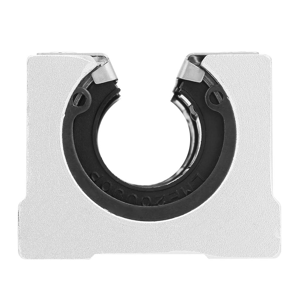YWBL-WH 4pcs SBR20LUU 20mm Linearkugellager Aluminiumlegierung Stehlager Offene Linearlager Gleitblock Gleitbuchse