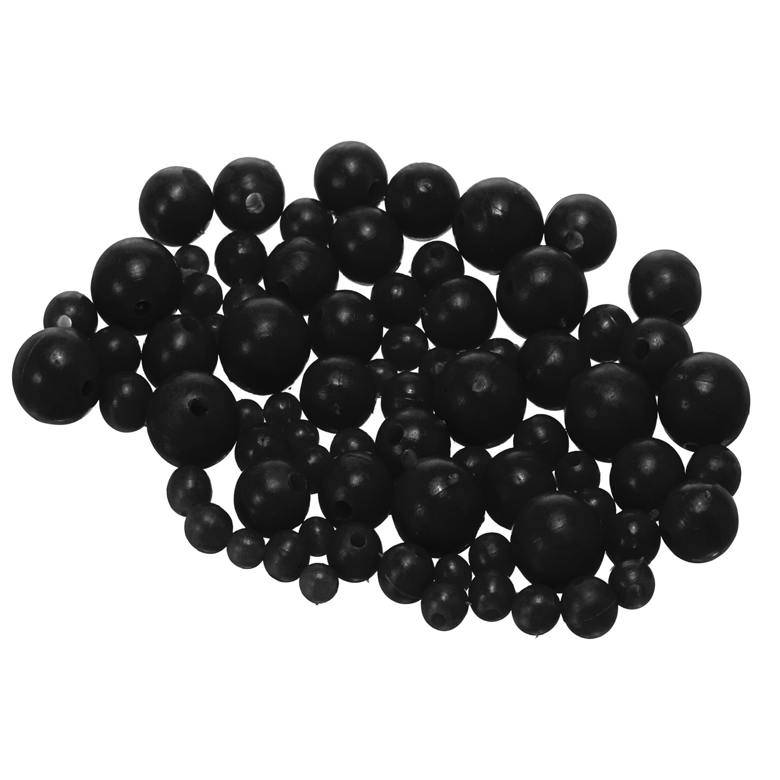 YELARXI Fishing Beads Holographic Soft Plastic Fish Rigs 4/5/6/8/10 mm (500 Pack, Black)