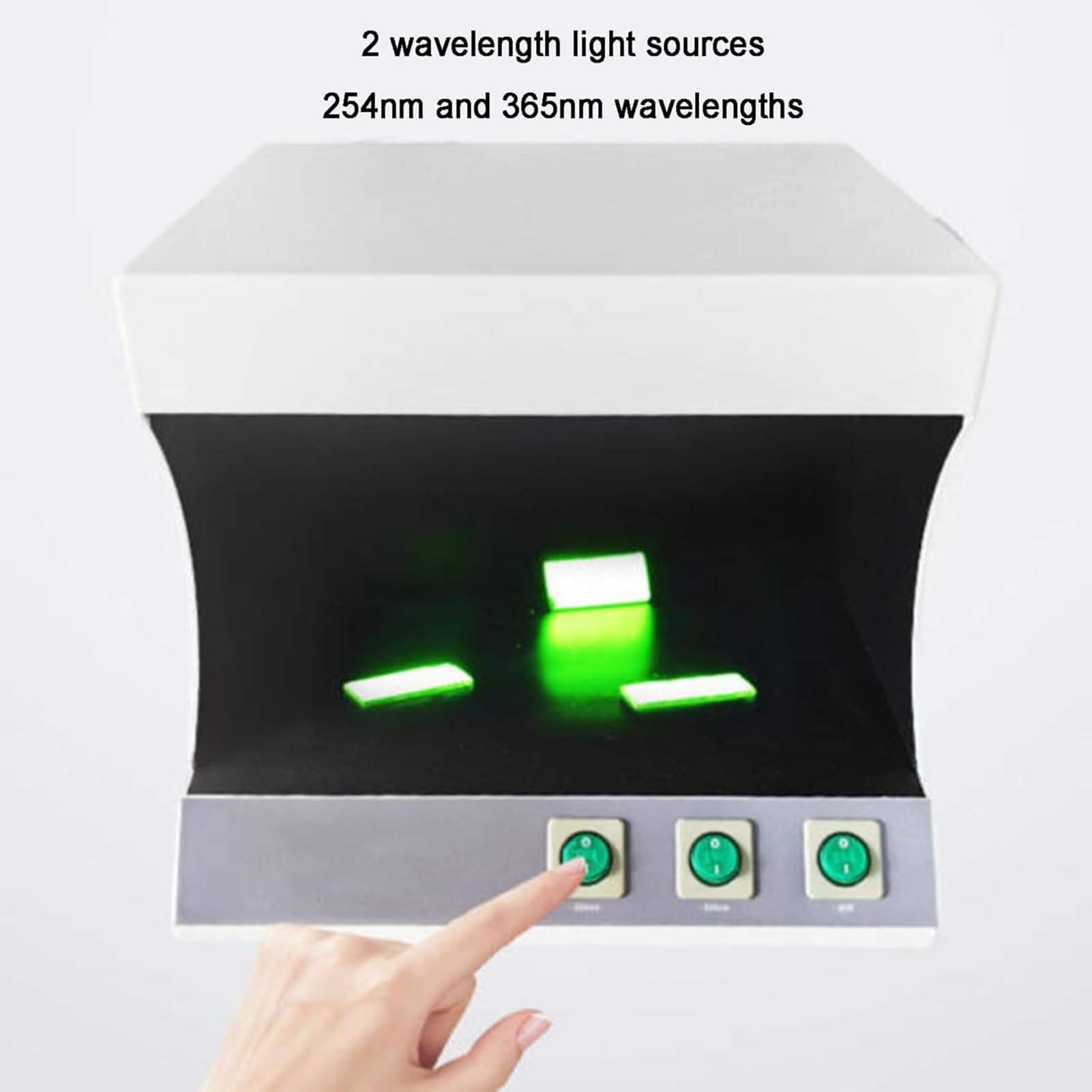 Détecteur de fluorescence de laboratoire, analyseur UV ultraviolet semi-sombre, longueur d'onde 254 nm/365 nm, filtre UV 200 x 80 mm, boîte de lampe UV for la recherche scientifique