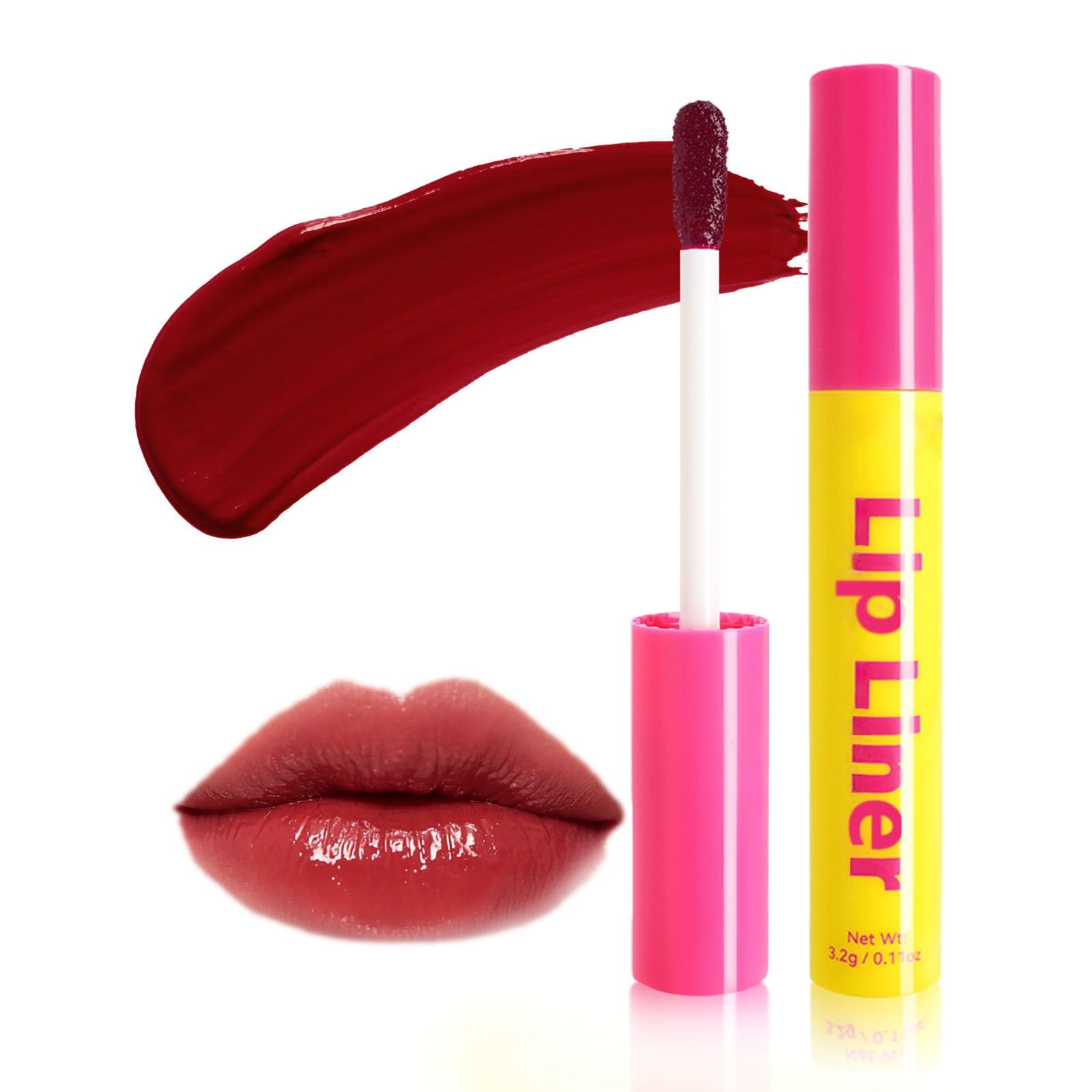 Lip Stain - Lip Stain Peel Off Long-Lasting with Matte Finish Waterproof & Transfer-Proof, Lip Liner Moisturizing & Nourishing Non-Stick Cup Highly