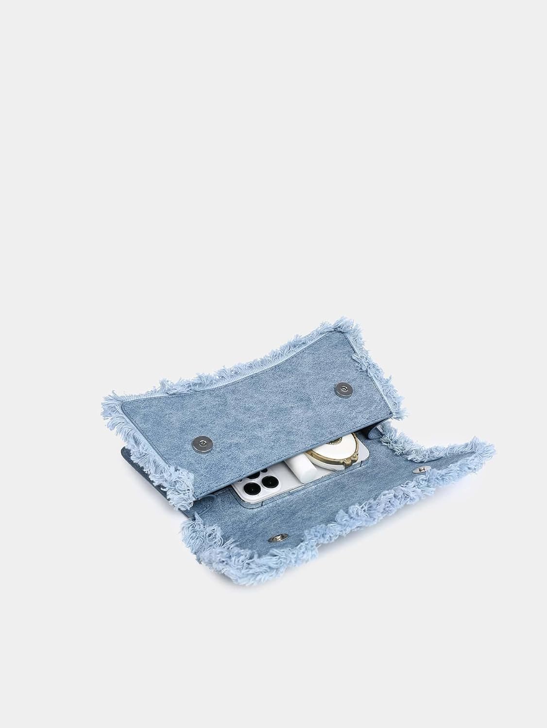 Verdusa Women's Flap Shoulder Bags Denim Handbags Underarm Satchel Handbag - Image 5