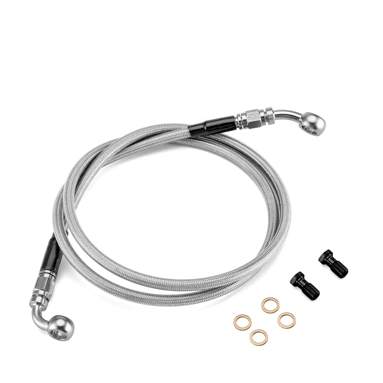 Kable napędowe Pasuje do motocykla Harley XL883 +4" +6" i +8" 44" Zestaw przewodów hamulcowych hydraulicznych przednich o wydłużonej długości bez ABS Motocyklowe kable napędowe(48 inch Black)