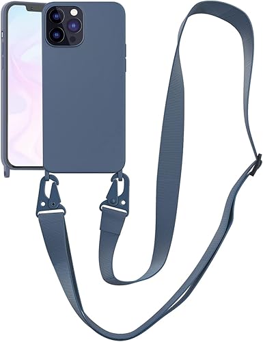 Miniatura 13 de Funda compatible con iPhone 13 con correa, funda cruzada para iPhone con cordón, ajustable, a prueba de golpes, protección contra caídas, funda