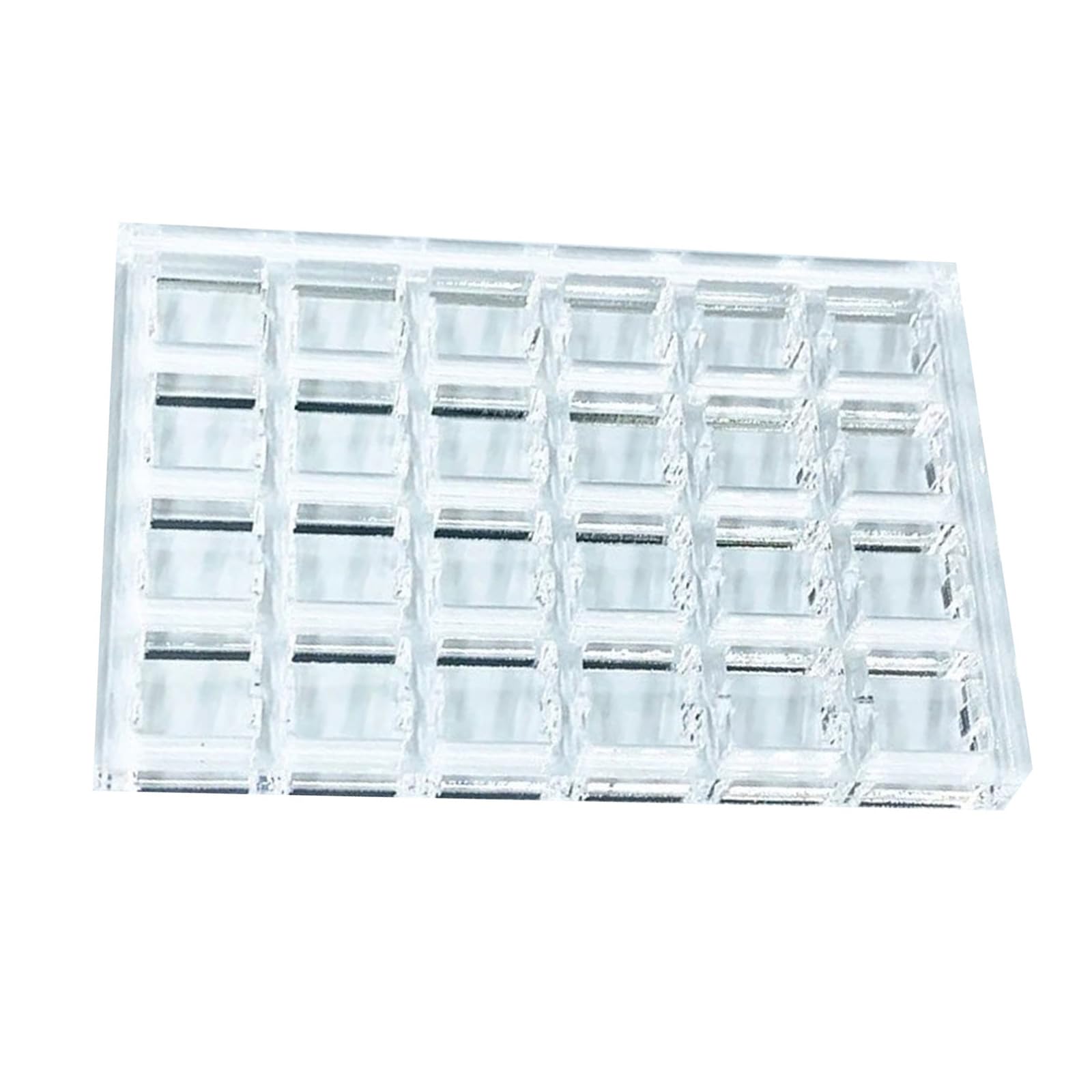 Haoyull Switches Tester Base Clear Acrylic Plate for MX Switches Storage Base Acrylic Switches Tester Frame 4x6 Grid Switches Tester for Mechanical Keyboards