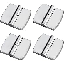 4pcs Public Toilet Stainless Steel Hinge,Silver Restroom Partition Hardware Connection Accessories for Shopping malls,Hotels, Bathroom Bathroom Door Silver,Left Side Hinge