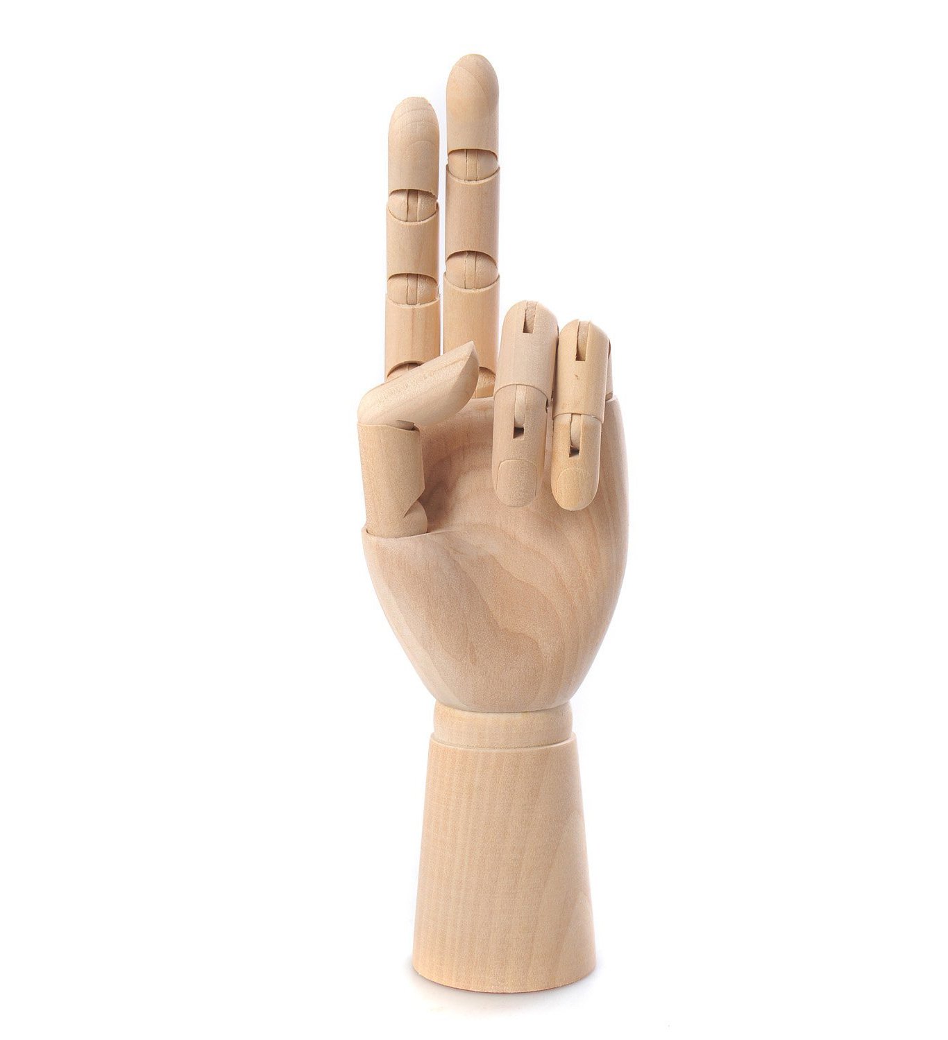 Modellhand aus Holz - 7" die Hölzerne Art Schaufensterpuppe Hand Brille Halter Schmuck Display steht - links/rechts Hand Abbildung Prüfpuppe Handmodell für Zeichnung