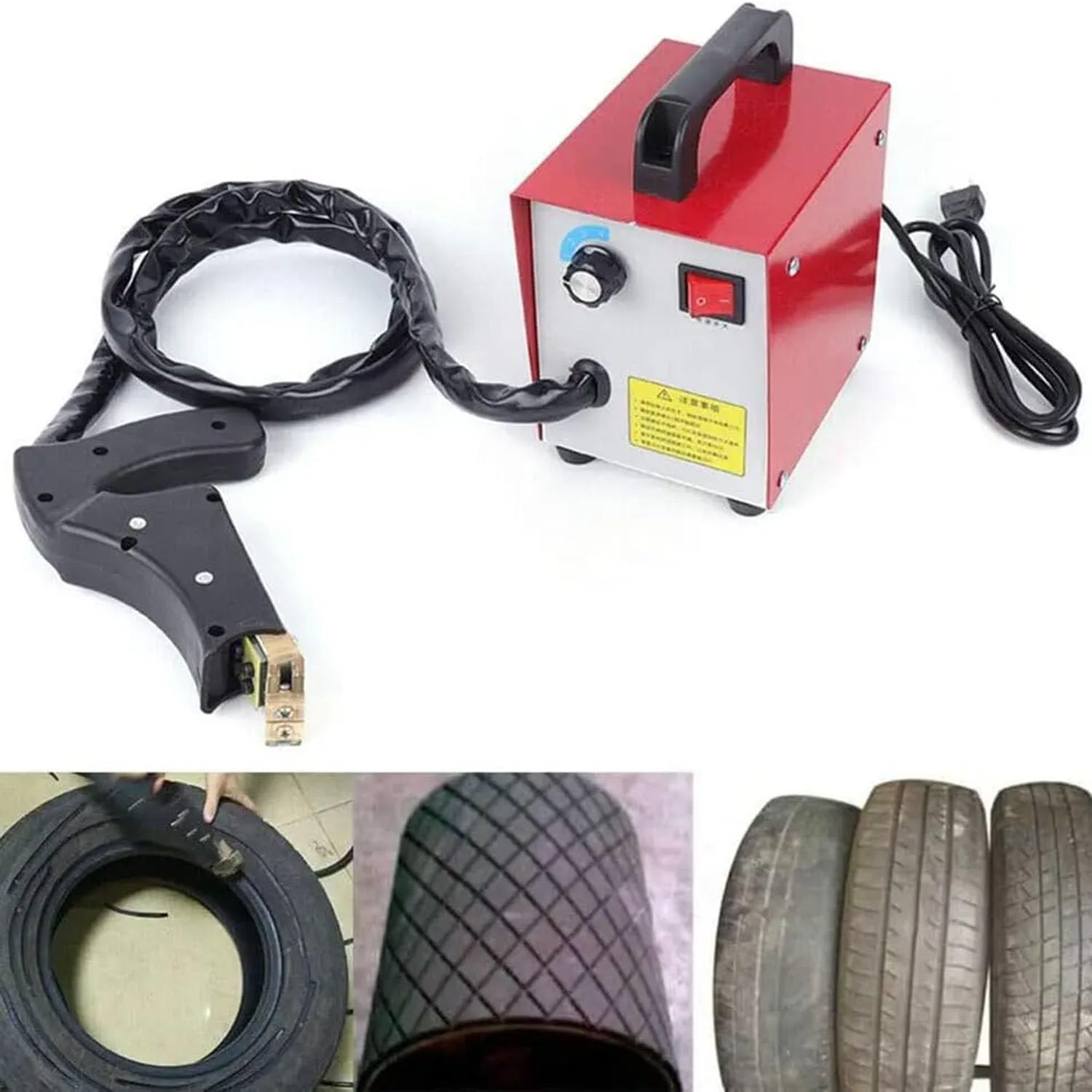 JYBNBBE Tire Groover Machine, 350W Rubber Tire Regroover Tyre Groover Tool, Tread Cutting Heated Tool for Retreading Old Tires