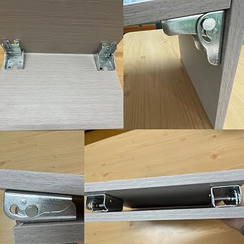 Folding Bracket Self Locking Hinge Table Leg Fittings and Angle Braces for Folding Table Leg (4 Pair)