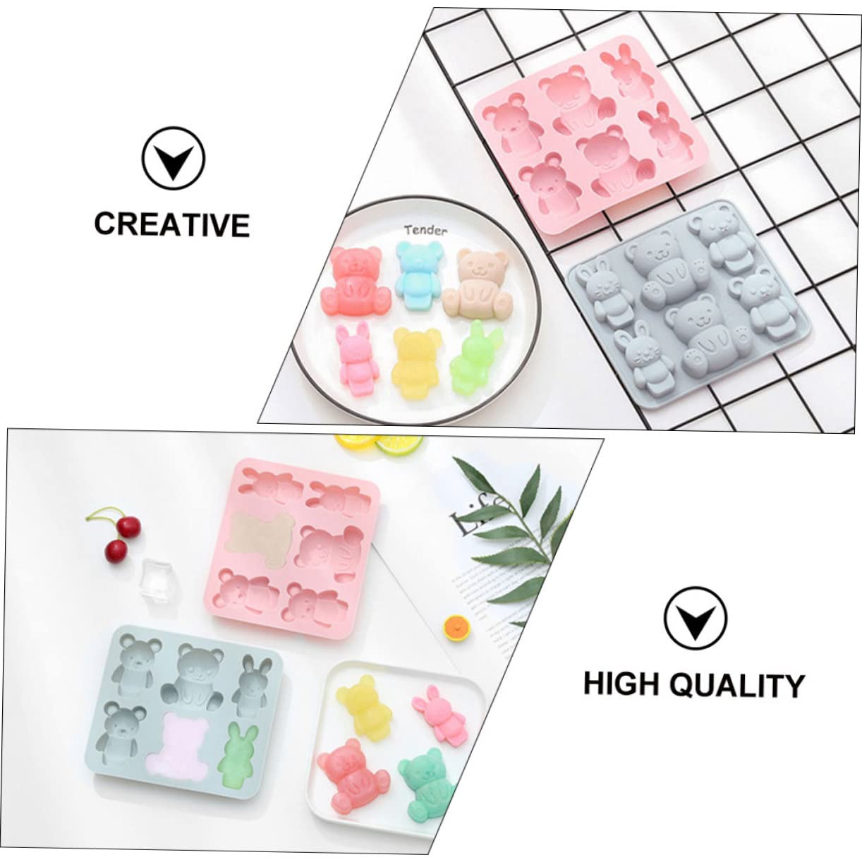 UPKOCH 3er-set Süße Bären-kuchenform Silikon-schokoladenformen Backform-set Sicher Für Jungen Und Mädchen Ideal Für Partys Und Als 2 Stück X 3