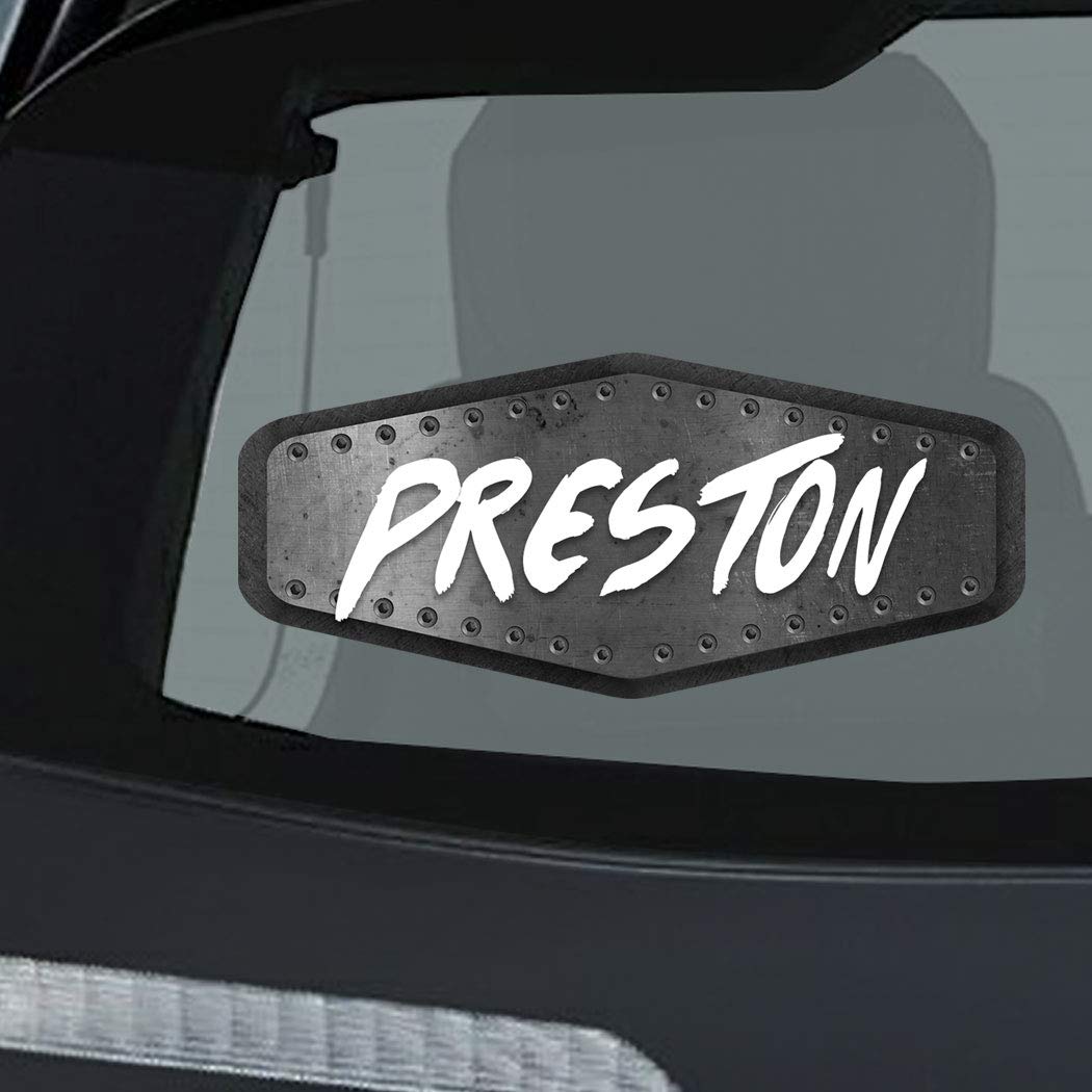 Preston Male Name Car Laptop Wall Sticker Decal - 8"x4", o97