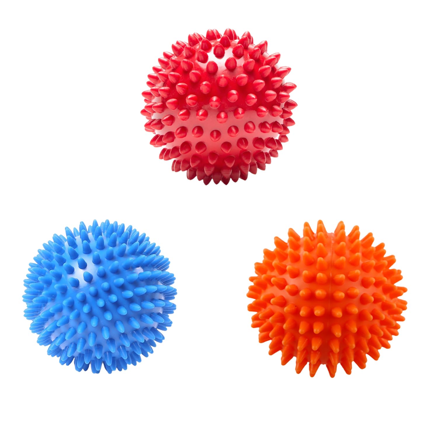 Pack Spiky Hard Massage Balls - Relieve Muscle Tension, Plantar Fasciitis, and Soreness - Versatile Physical Therapy Tool