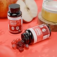 Vista 8 de SugarMD Vinagre de sidra de manzana, 60 gomitas – Vitamina B6 y B12-500 mg Suplemento de vinagre de sidra de manzana de manzanas crudas, sin filtrar