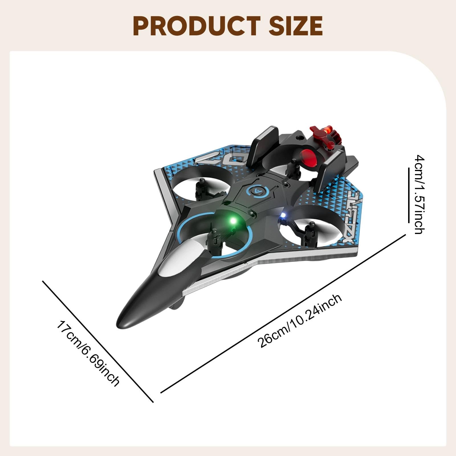 TISHITA RC Plane Avión Planeador Teledirigido de Espuma Liviana con Maniobras 360 Grados Y Luces Led Apto para Entrenamiento de Regalo para Principiante, Azul