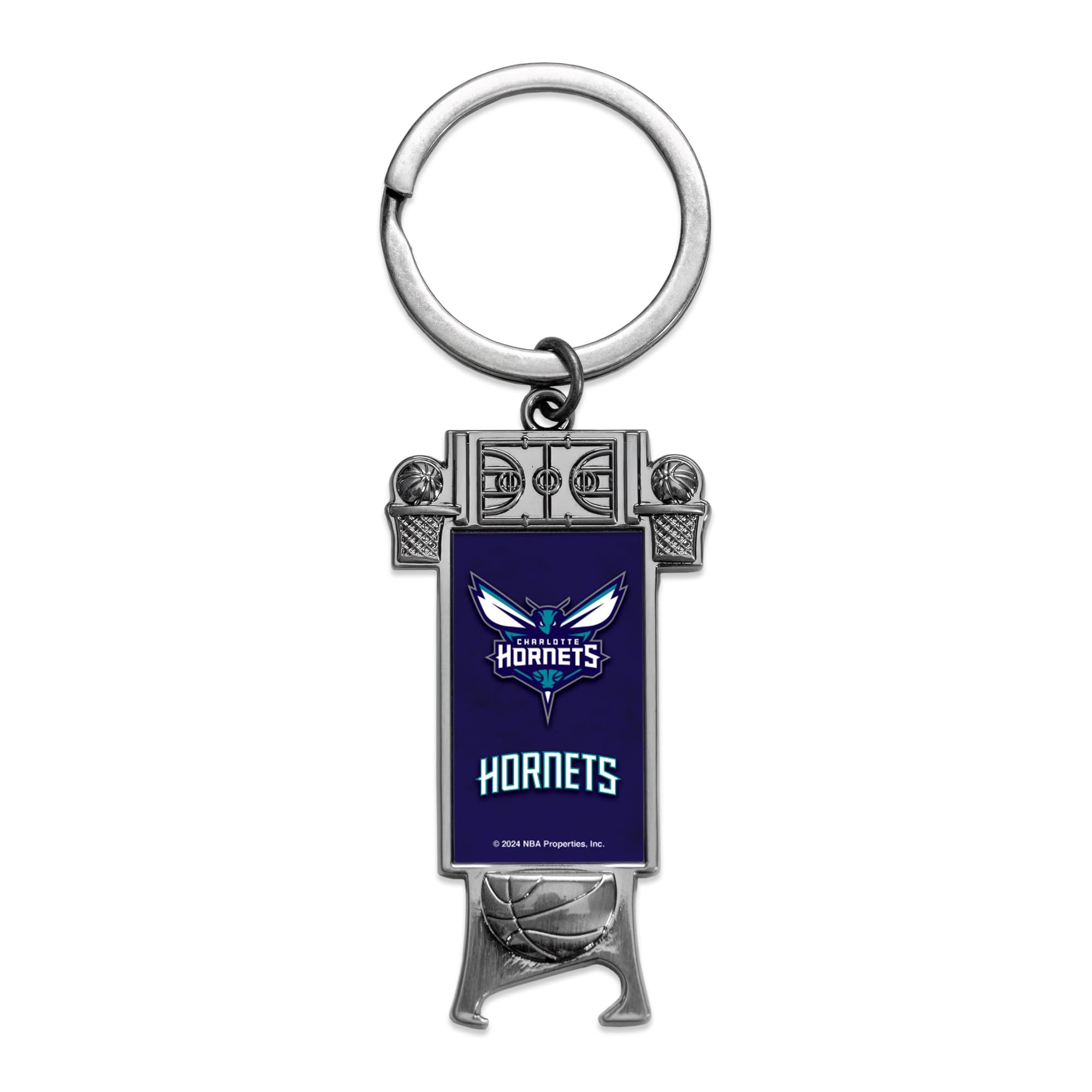 Rico Industries NBA Basketball Charlotte Hornets Sculpted Bottle Opener Keychain -Great Gift Item