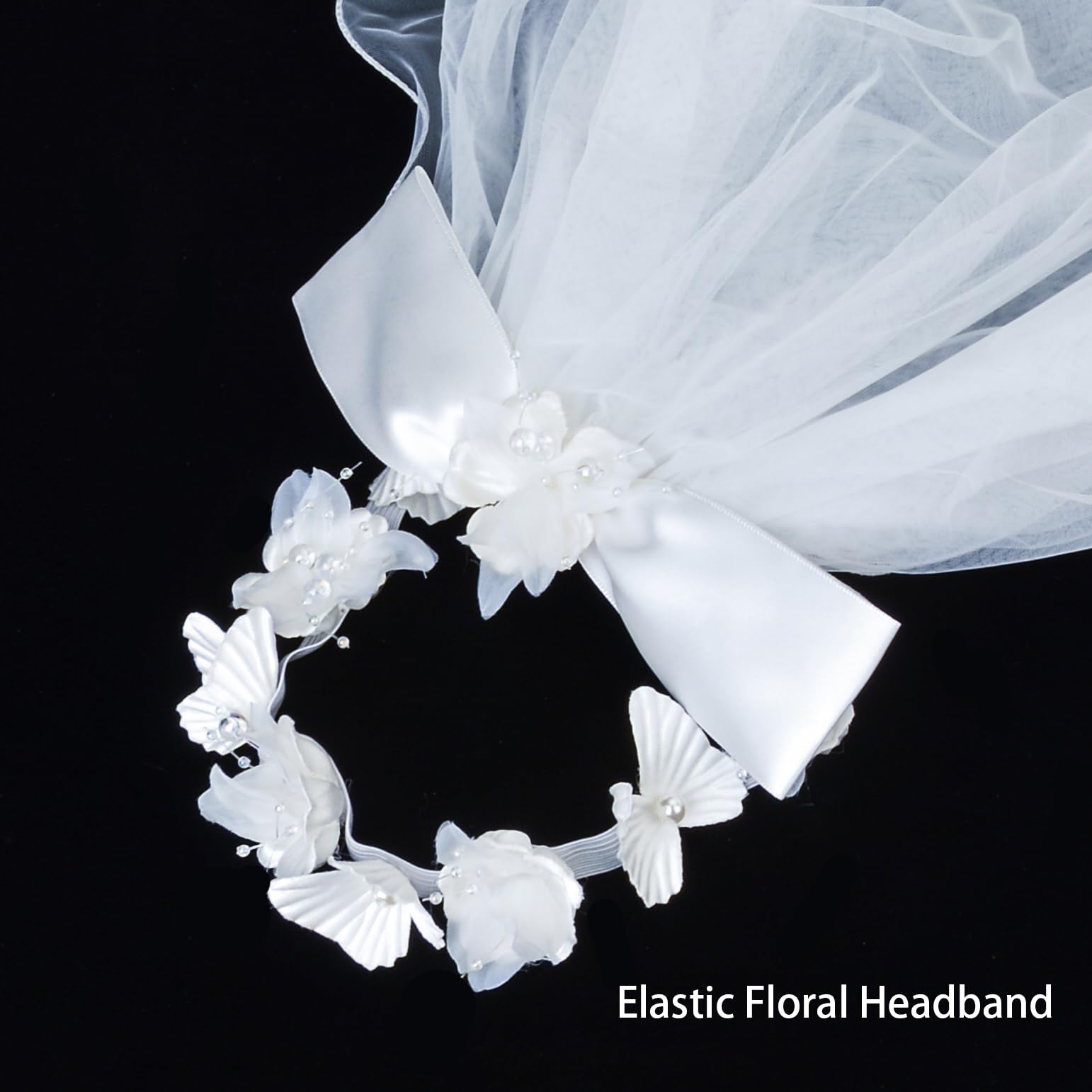 Pink Princess First Communion Veil for Girls 7-16 w/Appliques - 1st Holy Catholic Velos para Niñas de Primera Comunion