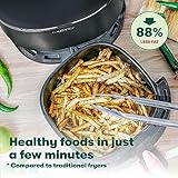 BELLA 3 Qt Touchscreen Air Fryer Oven and 5-in-1 Multicooker with Removable NonstickDishwasher Safe Crisping Tray and Basket, 1400 Watt Heating System, Matte Black