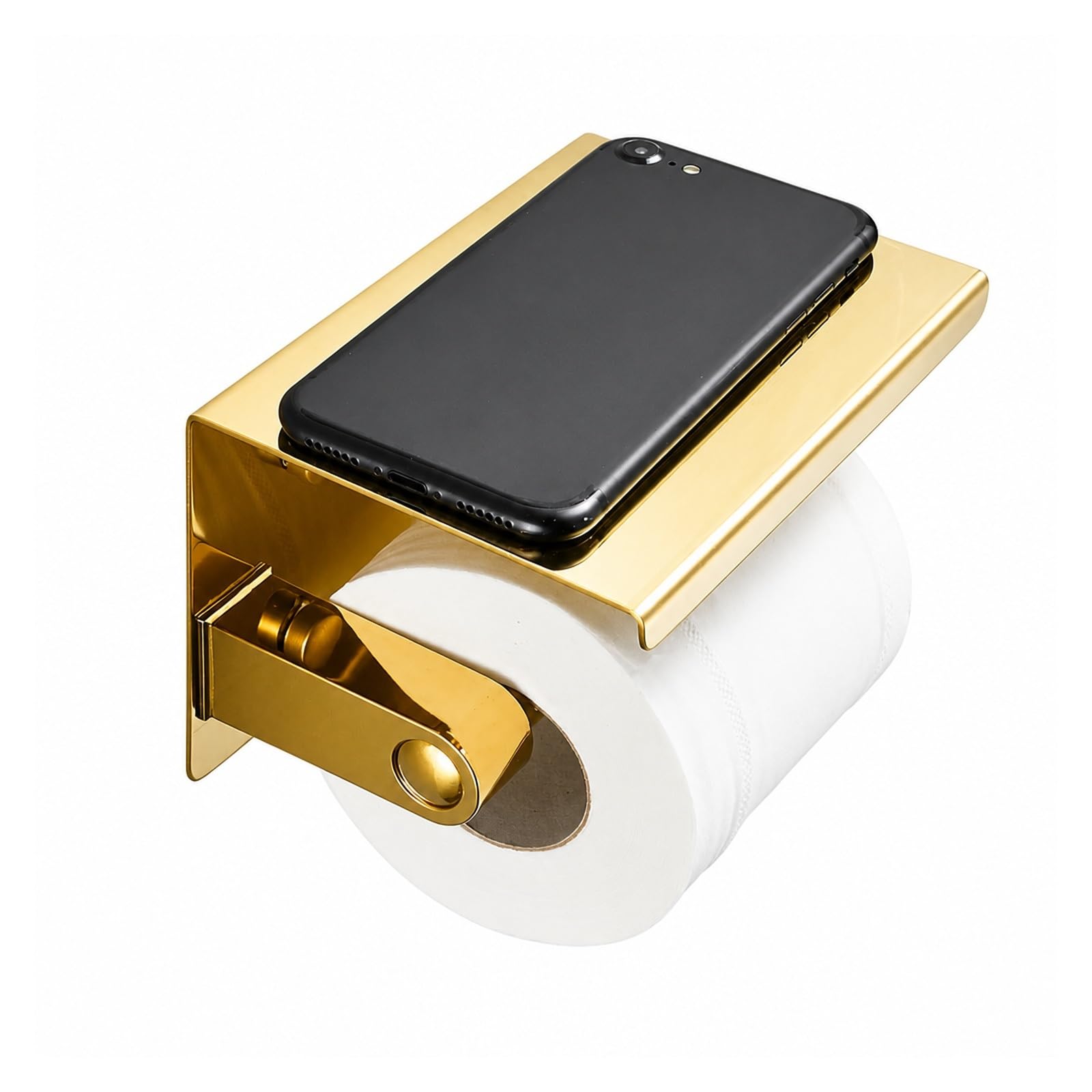 HLTYGWX Portarotolo, portarotolo con ripiano per Telefono, per Bagno